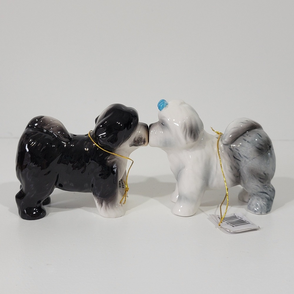 Westland Giftware Mwah! Old English Sheepdog Magnetic Salt Pepper Shakers 93454
